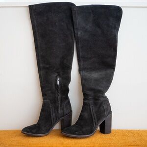 Vince Camuto knee high leather heel boots 8